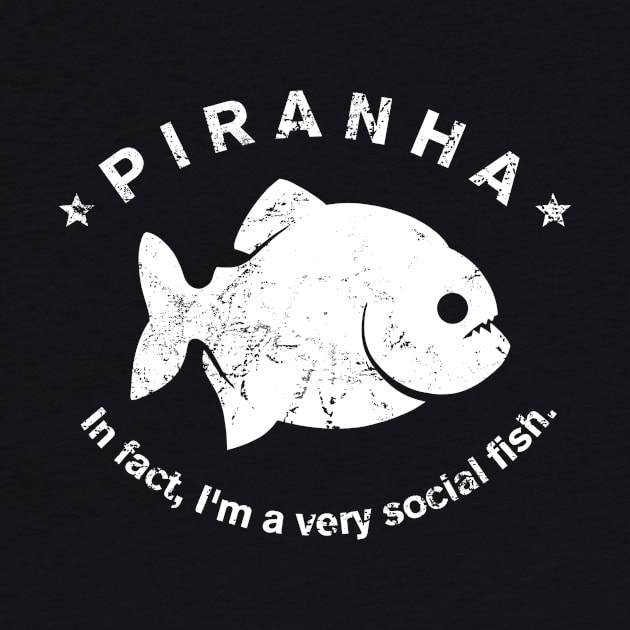 Piranha in fact, are very social fish, fishkeeping fans by croquis design
